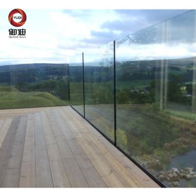 China Stainless Steel Iron / 304 / 316 wall moutned interior aluminum glass stair railing for sale