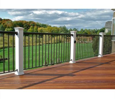 China Modern Wrought Iron Design Decorative Steel Garden Railing Systems for sale