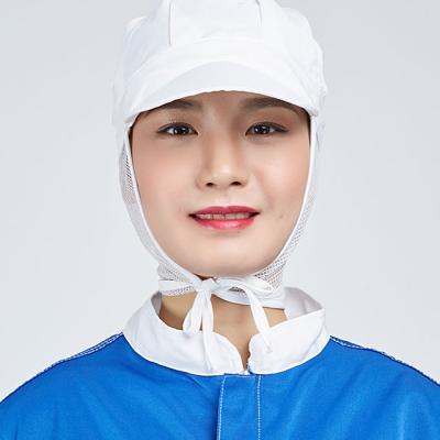 China Hospital Workshop Unisex Mesh Hats Men Women Breathable Dust Hats for sale