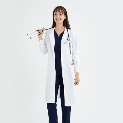 China Easy To Wash 100% Cotton Hospital Uniforms Medical Lab Doctor Coat With Customized Logo OEM for sale