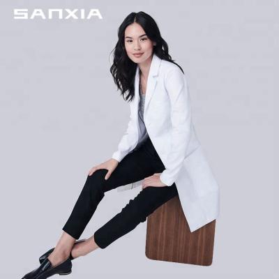 China 100%Cotton or Polyester Anti-Shrink Women's White Lab Coat for sale