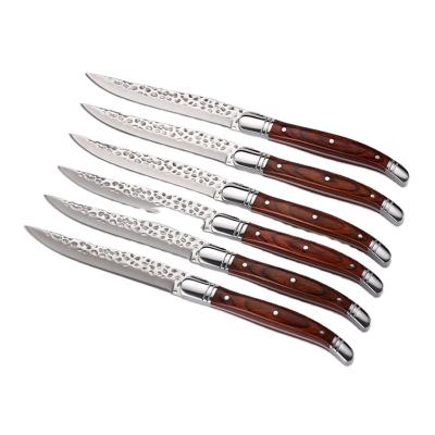 China Sustainable New Design Lux Style Stainless Steel Wood Steak Knife Set for sale