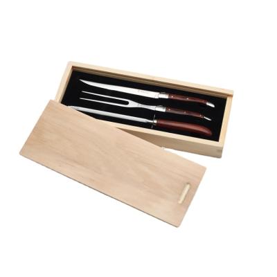 China Long Deluxe BBQ BBQ Meat Knife Split Fork Slicing Out Door Knife and Fork Meat With A Knife Sharpener for sale