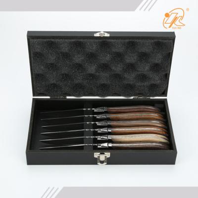 China Germany Main Meal Dessert Knife Stainless Steel Steak Knife Western Cutlery Knife With Wood Handle for sale