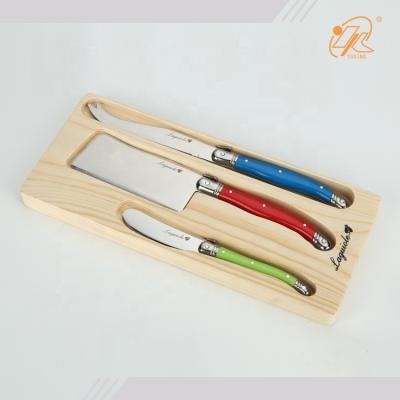 China Best Professional Plastic Handle Laguiole Butter Cheese Knives Viable Purchase for sale