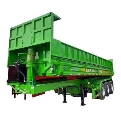 China Multi-Size Container/Cargo Transport 3 Axle 4 Axle 60 Ton 100 Ton Cylinder End Rear Tipper Dump Tipping Tractor Truck Semi Trailer for sale