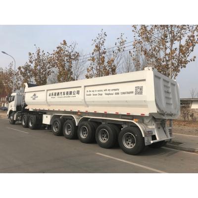 China China Heavy Duty U End Truck Trailer Tipper Dumper Dump Semi Truck 25 32 CBM Rear Trailer for sale