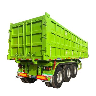 China Truck Trailer 3 Axle Dump Semi Trailer 60 Ton Semi Trailer End Dump Capacity for sale