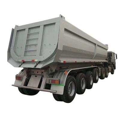 China Factory Price 3 Axles 4 Axles 60T 80T 50CBM Rear Dump Truck Dump Trailer 6 Semi Trailer 8L for sale