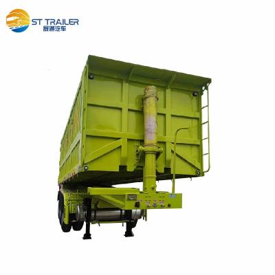 China New 100 Ton 3 Axle Dump Truck Trailer Tipper Hydraulic Dump Semi Trailer Truck Trailer For Construction for sale