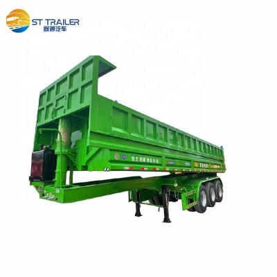 China Truck Trailer Body 70 Ton End Dump Semi Trailer Heavy Duty High Quality Rear Dump Semi Trailer For Sale for sale