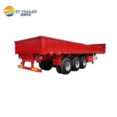 China Semi Truck Trailer 3 Axle Flatbed Semi Trailer Semi Trailer 3 Axles 40ft Flat Bed Trailer for sale