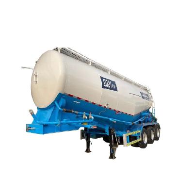 China Truck trailer 3 axle bulk cargo powder cement tank truck and fly ash silo trailer with diesel engine for sale