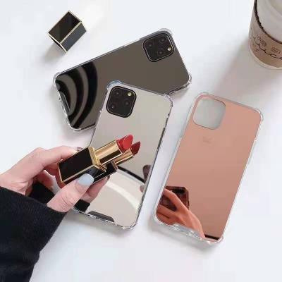 China Lightweight Full View Mirror Phone Case For Pro 12 Mini Shockproof Soft Silicon Airbag iPhone 12 Max Back Cover for sale