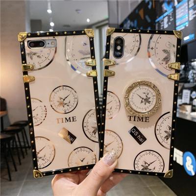 China Luxury Lightweight Phone Case For Samsung A52 A72 S20 S10 A51 A50 A10 A71 A20 S9 S8 Note 10 S20 ultra A21s Glossy Clock Pattern Back Cover for sale