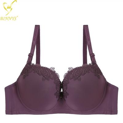 China BINNYS Breathable Plus Size Wired Bra For Women OEM Plus Size Comfortable Underwire Bra for sale