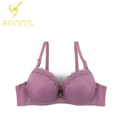 China BINNYS 2022 New Breathable Big Lace Bra With Underwire Rhinestone Bra Plain Dyed Underwire Bra For Woman for sale