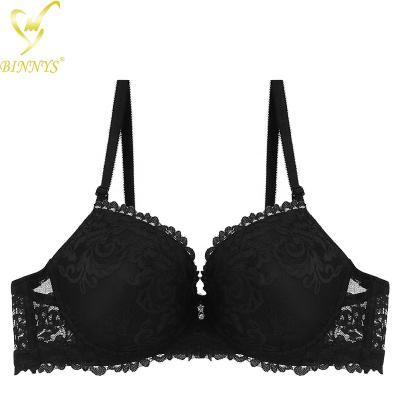 China BINNYS Hot Sale Breathable C Cup Breathable Underwire Fashion Lace Up Bras Women Lace Up Underwire Bras for sale