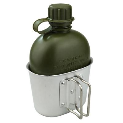 China Sustainable Wholesale Army Stainless Steel Military Water Bottle Canteen With Cup for sale