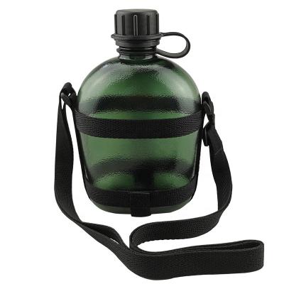 China Viable High Quality Camping Wholesale Purification Army Plastic Outdoor Water Bottle Tritan With Strap for sale