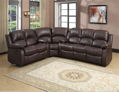 China Hot Selling YRS8022 Classic Leather Sofa Recliner Hot Selling Sectional Round Corner Sofa Set for sale