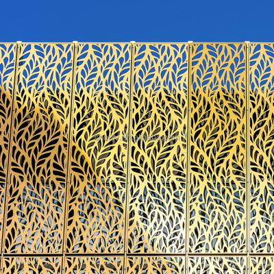 China Modern Custom Laser Cut Pattern Exterior Wall Clad Aluminum Metal Facades for sale