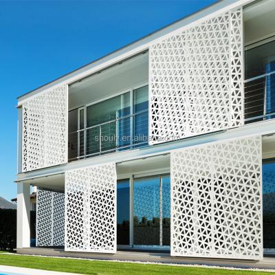 China Lightweight Australian Villa Hotel Exterior Facade Laser Cut Aluminum Fence Panels for sale