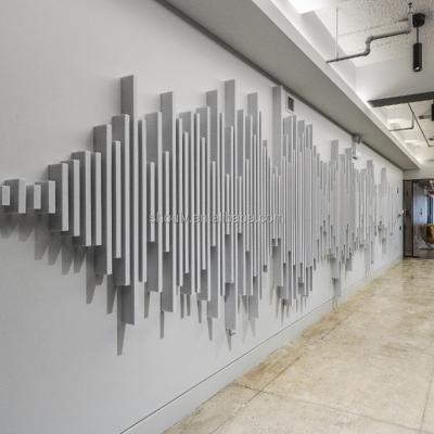 China Background Creative Interior Wall Metal Ceilings Office Embedded Aluminum Deflection Dam for sale