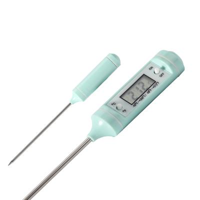 China Long Electronic Kitchen Thermometers Kitchen Probe LCD Green Digital Food Thermometer for sale