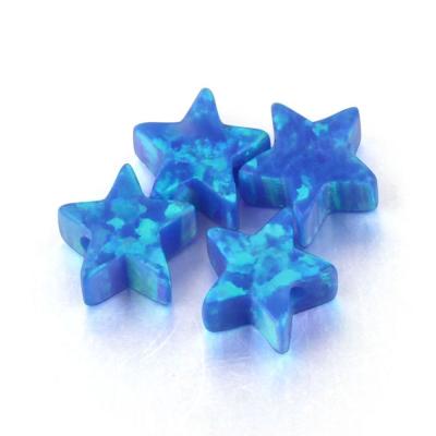 China Synthetic blue color game or fire opal beads OP05/synthetic fire opal/synthetic star opal for sale