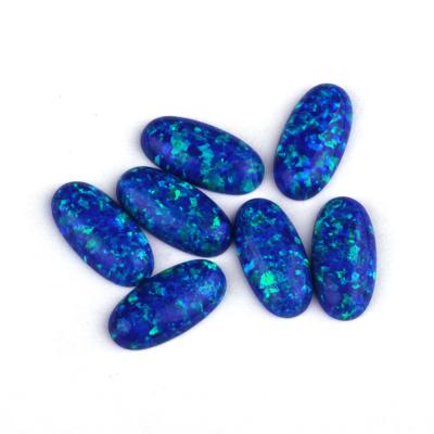 China Synthetic Dark Blue Fire Opal Cabochon Oval Synthetic Opal Cabochon Price OP27 for sale