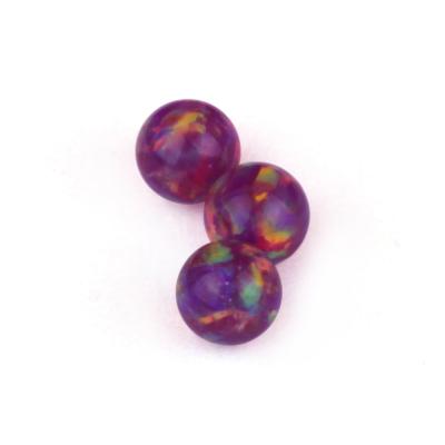 China Hot Sale OP39 Color Change Lab Created Ball Shape Fire Opal Bead for sale