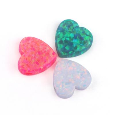 China Game or color fire wholesale loose opal stones, synthetic fire opal, heart opal price price for sale