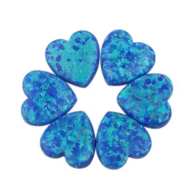 China Fire Color Game Or Best Selling With Mystical Love Heart Hole Fire Blue Opal Gemstone Synthetic for sale