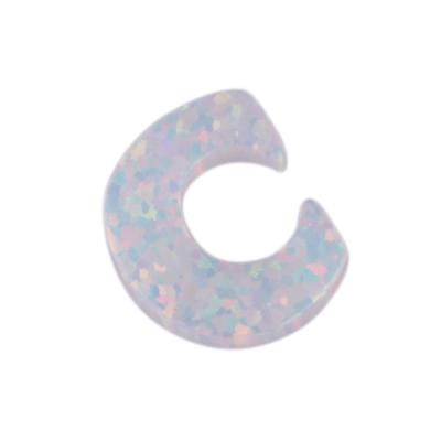 China Synthetic Opal Stone Fire Color Change White 26 Letters Letter C Wholesale Price for sale