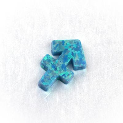 China Fire 12 Zodiac Signs Color Play Or Sagittarius Shape Synthetic Blue Opal Gemstone for sale