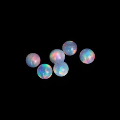 China Color Play or Fire Lab Created No Resin OP704 Heat Resistant Opal Beads / Ball Form No Hole Opal for sale