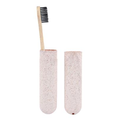 China Eco Friendly Straw Biodegradable Travel Wheat Toothbrush Case Box for sale