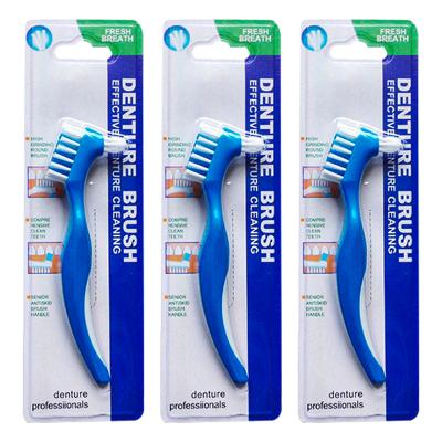 China Eco-Friendly High Quality Dual Head Denture Toothbrush Brush Denture Cleaner for sale