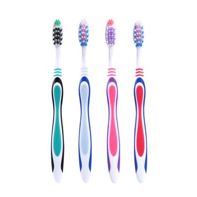 China Custom Eco Friendly Colorful Stiffens Soft Hair Toothbrush Dental Care Private Label Toothbrush for sale