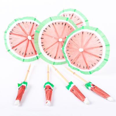 China Umbrella Party Decor Disposable Toothpicks Cute Watermelon Cake Food Toothpicks for sale