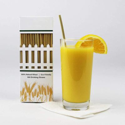 China Tasteless Disposable Biodegradable Wheat Health Drinking Straws Disposable Drinking Straw for sale