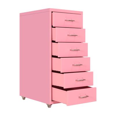 China Dismountable Drawer Storage File Cabinet Wheeled Multi-Layer Steel Multi-Layer Bedside Table for sale