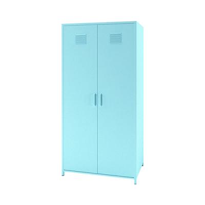 China New Fashion Simple Design Double Doors Bedroom Clothes Stable Wardrobe for sale