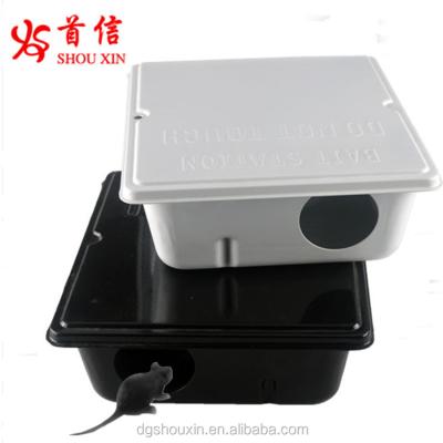 China Viable Black Metal Rat Bait Station Rodent Control for sale