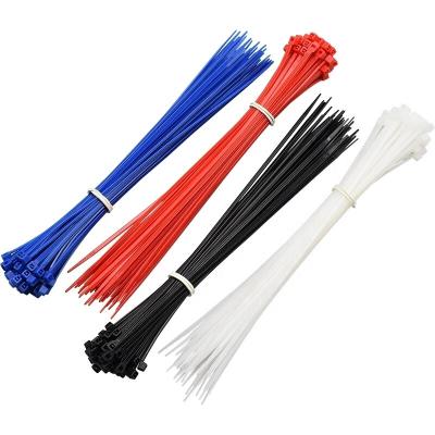 China Reusable Waterproof Plastic Stensile Strong Strength White And Black Self Locking Nylon Cable Ties for sale