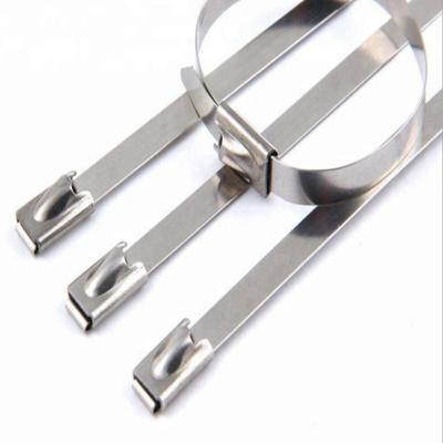 China Wholesale Stensile Strength Hongyucable Stainless Steel Cable Tie Strong Bandage Self Locking Zip Ties 304/316 Metal Cable Tie for sale