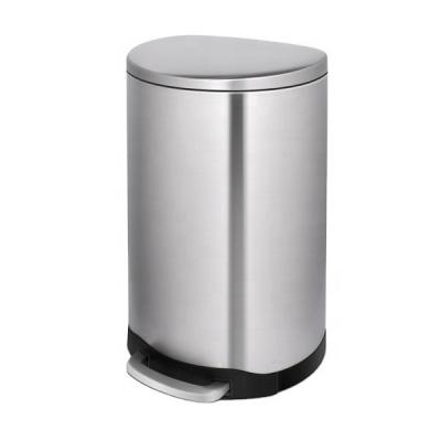 China Modern Patent Product Development of 20 Liter Stainless Steel Hotel Round Kitchen Desk Waste Bins With Foot Pedal Bin for sale