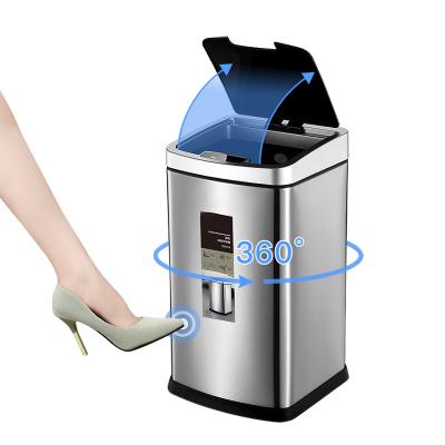 China New Arrival 6L Touchless Sensor Trash Can Stainless Steel Sustainable Automatic Trash Can Smart Waste Bin for sale