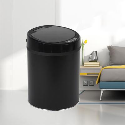 China New Sustainable Round USB Charging Electronic Compress Metal Sustainable Waste Bin Booth for sale